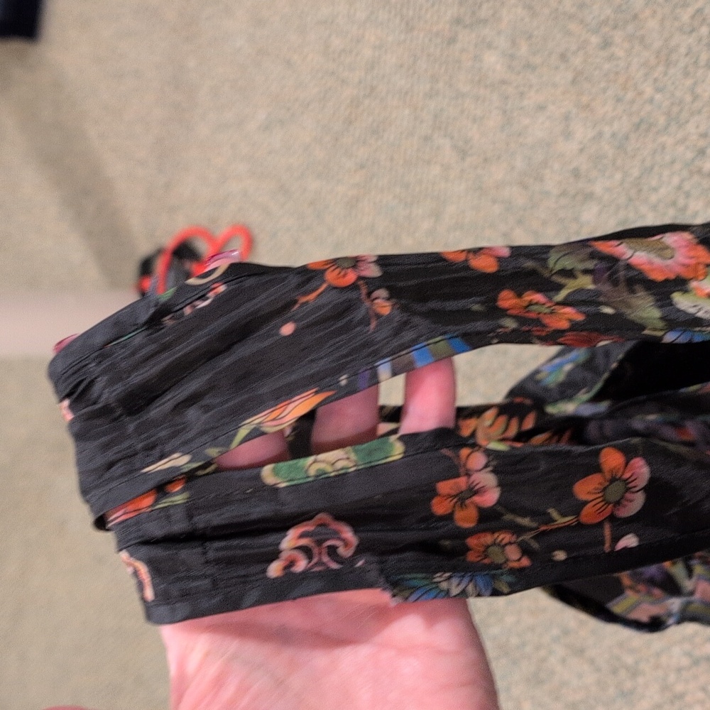 Johnny Was Foldable, Packable Thin Nylon Tote - image 5